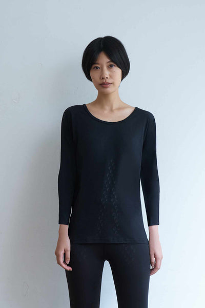 ＜レディース＞ リライブあったかインナー［9分袖］[コットン95%]